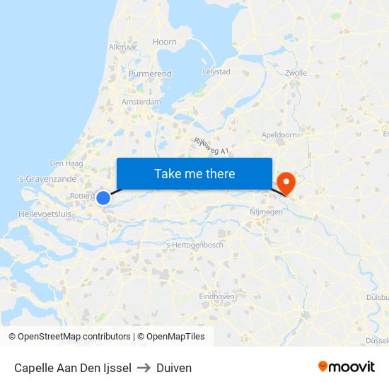 Capelle Aan Den Ijssel to Duiven map