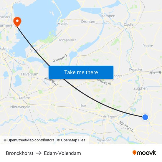 Bronckhorst to Edam-Volendam map