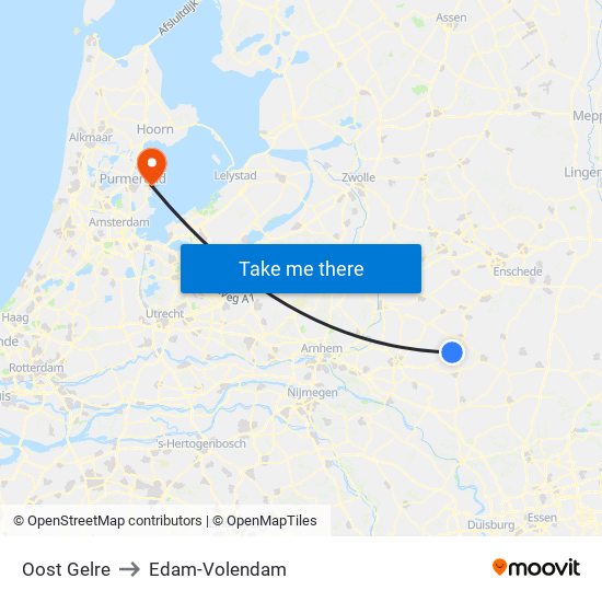 Oost Gelre to Edam-Volendam map