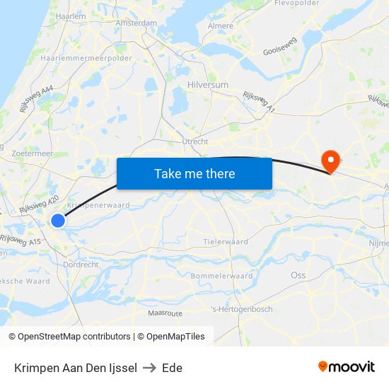 Krimpen Aan Den Ijssel to Ede map