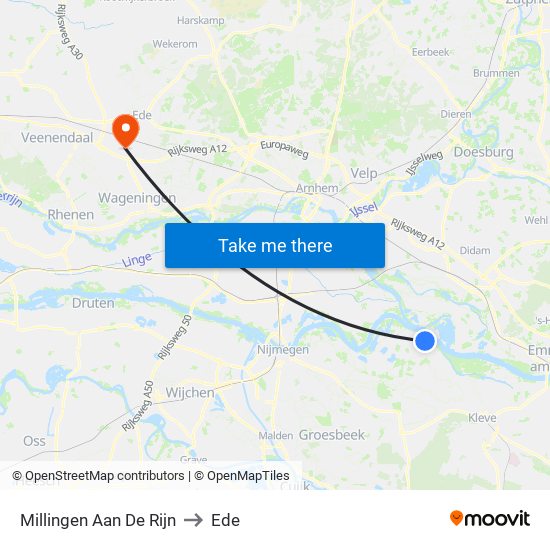 Millingen Aan De Rijn to Ede map
