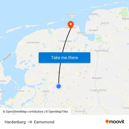 Hardenberg to Eemsmond map