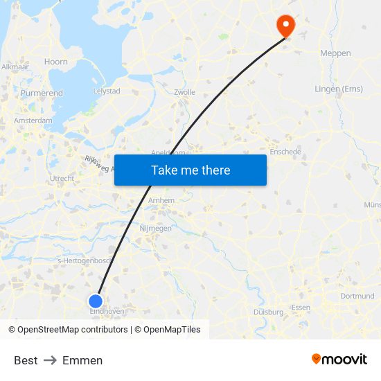 Best to Emmen map
