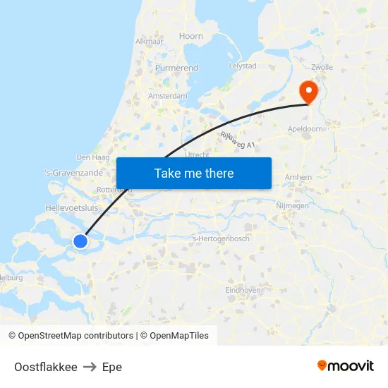 Oostflakkee to Epe map