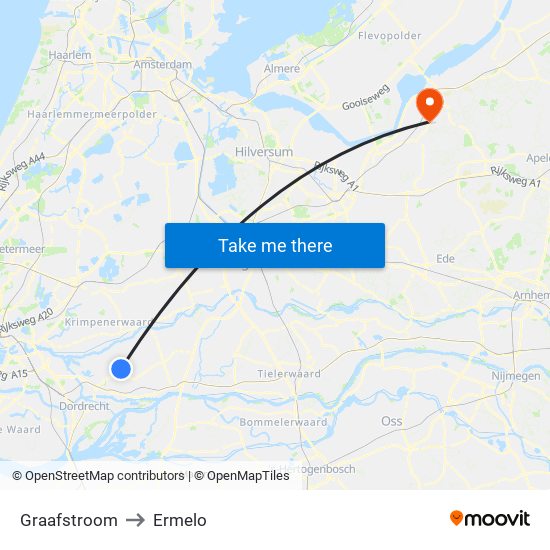 Graafstroom to Ermelo map