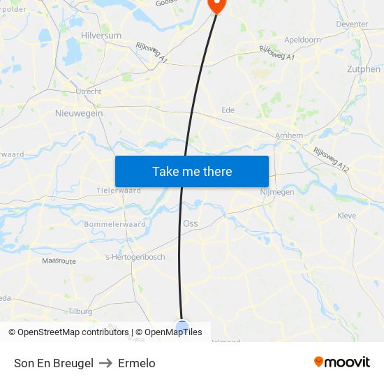 Son En Breugel to Ermelo map