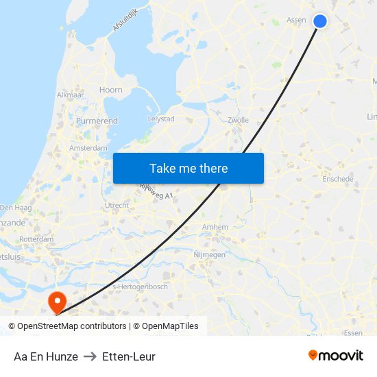 Aa En Hunze to Etten-Leur map