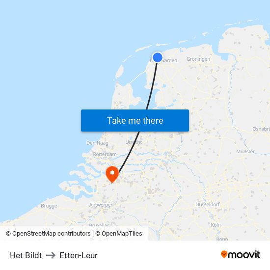 Het Bildt to Etten-Leur map