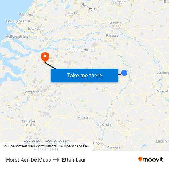 Horst Aan De Maas to Etten-Leur map