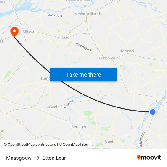 Maasgouw to Etten-Leur map