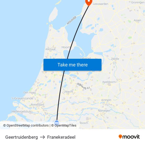 Geertruidenberg to Franekeradeel map