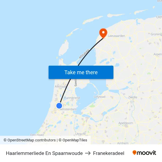 Haarlemmerliede En Spaarnwoude to Franekeradeel map