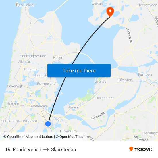 De Ronde Venen to Skarsterlân map