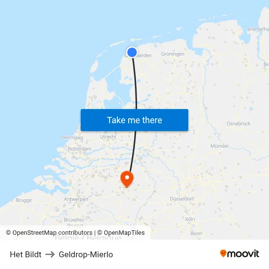 Het Bildt to Geldrop-Mierlo map