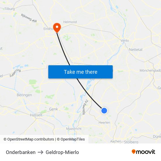 Onderbanken to Geldrop-Mierlo map