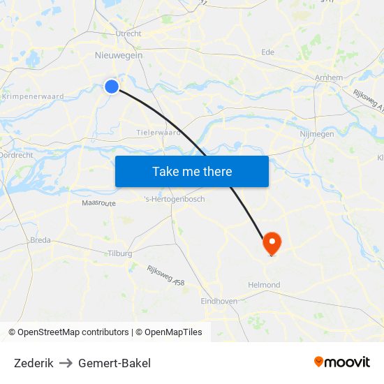 Zederik to Gemert-Bakel map