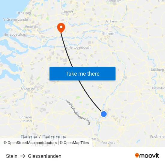 Stein to Giessenlanden map