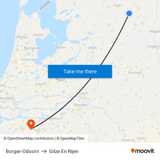 Borger-Odoorn to Gilze En Rijen map