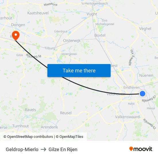 Geldrop-Mierlo to Gilze En Rijen map