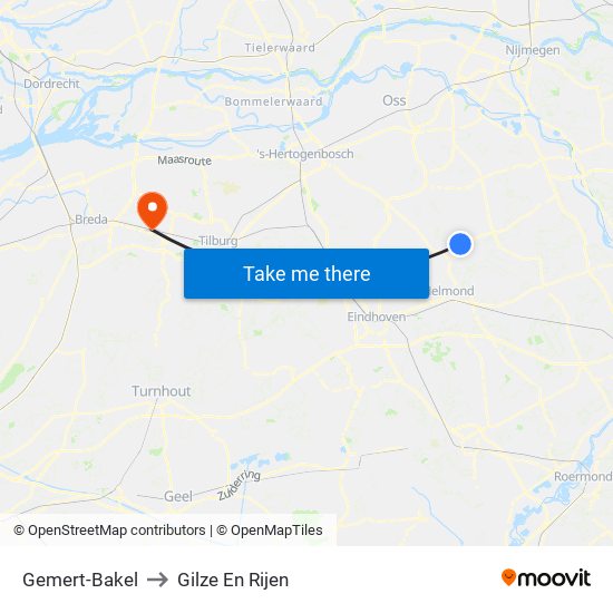 Gemert-Bakel to Gilze En Rijen map