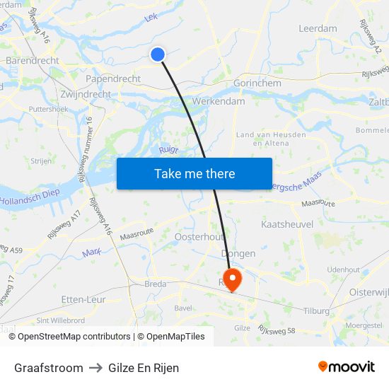 Graafstroom to Gilze En Rijen map