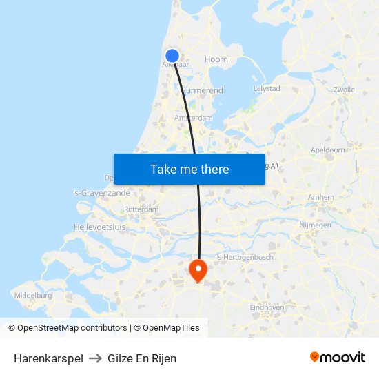 Harenkarspel to Gilze En Rijen map