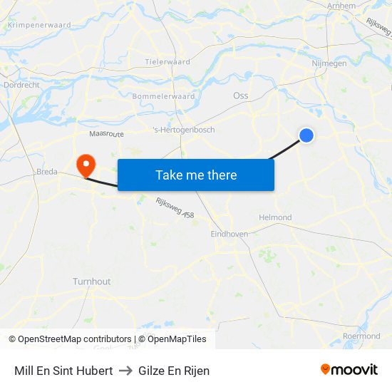 Mill En Sint Hubert to Gilze En Rijen map