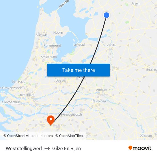 Weststellingwerf to Gilze En Rijen map