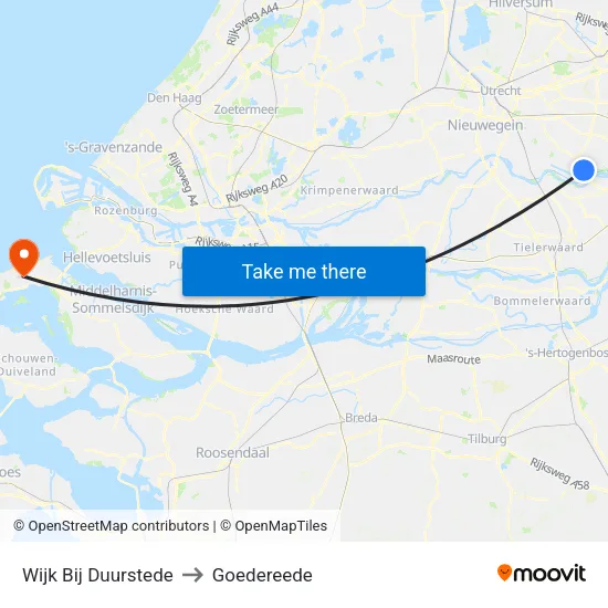 Wijk Bij Duurstede to Goedereede map