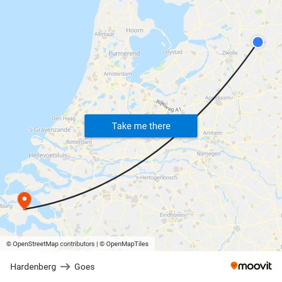 Hardenberg to Goes map