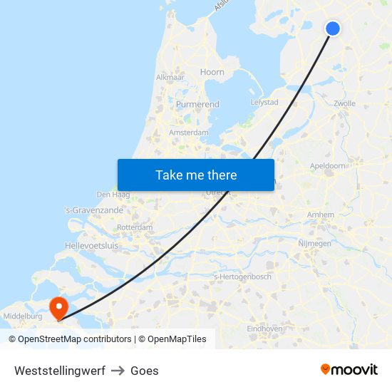 Weststellingwerf to Goes map