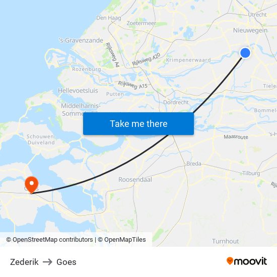 Zederik to Goes map