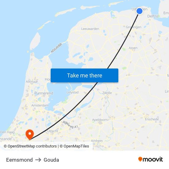 Eemsmond to Gouda map