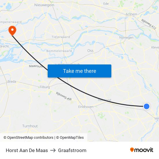 Horst Aan De Maas to Graafstroom map