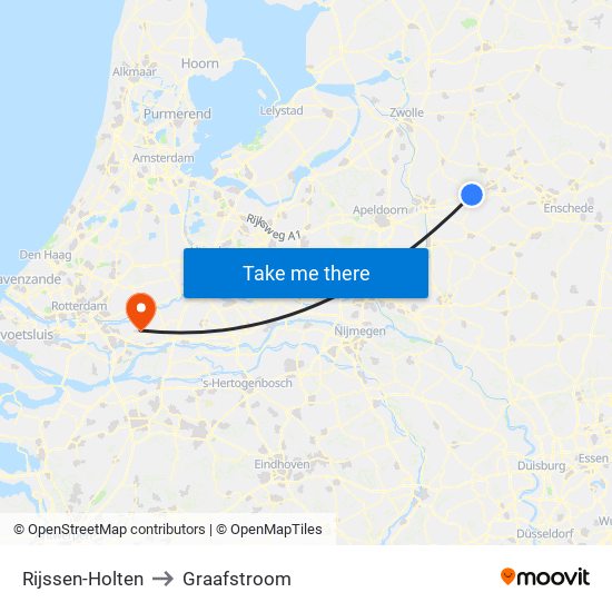 Rijssen-Holten to Graafstroom map