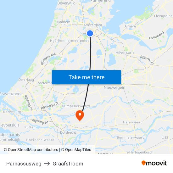 Parnassusweg to Graafstroom map