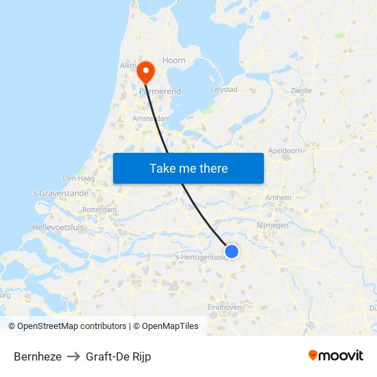 Bernheze to Graft-De Rijp map
