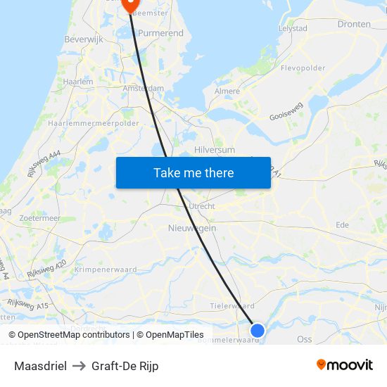 Maasdriel to Graft-De Rijp map