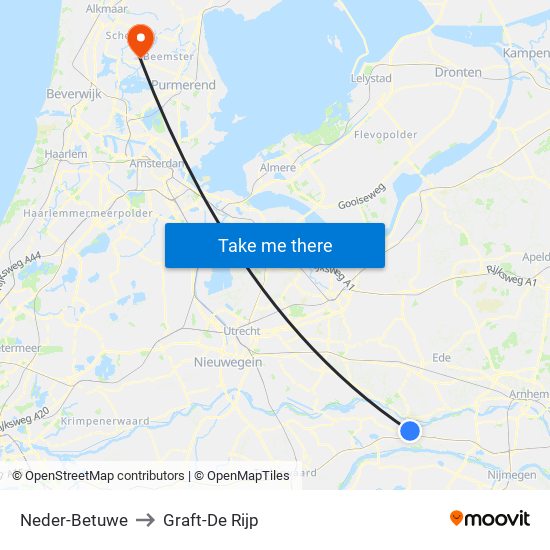 Neder-Betuwe to Graft-De Rijp map