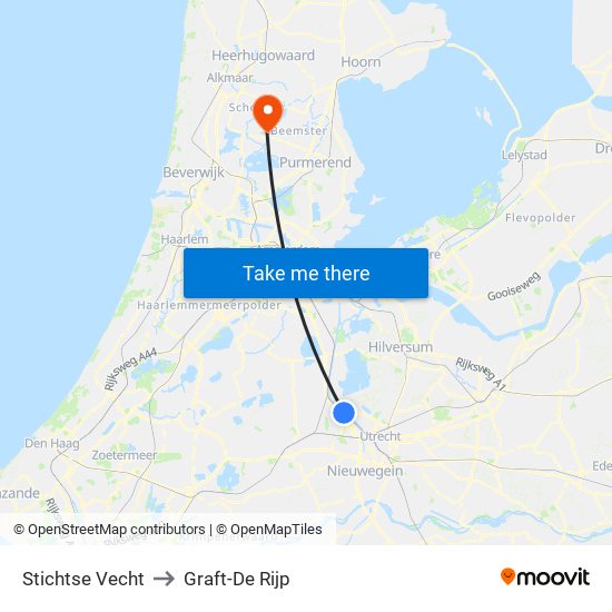 Stichtse Vecht to Graft-De Rijp map