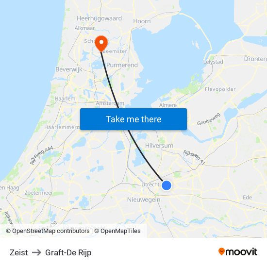 Zeist to Graft-De Rijp map