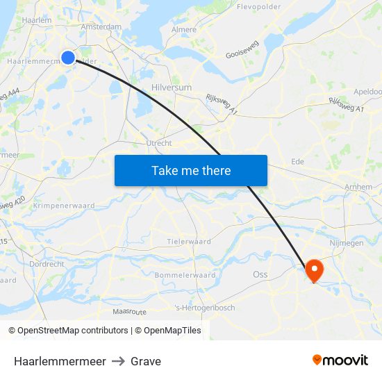 Haarlemmermeer to Grave map