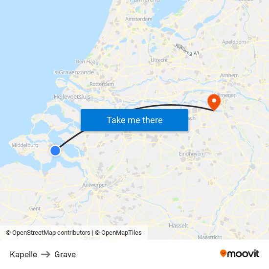 Kapelle to Grave map