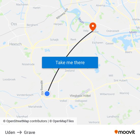 Uden to Grave map