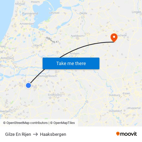 Gilze En Rijen to Haaksbergen map