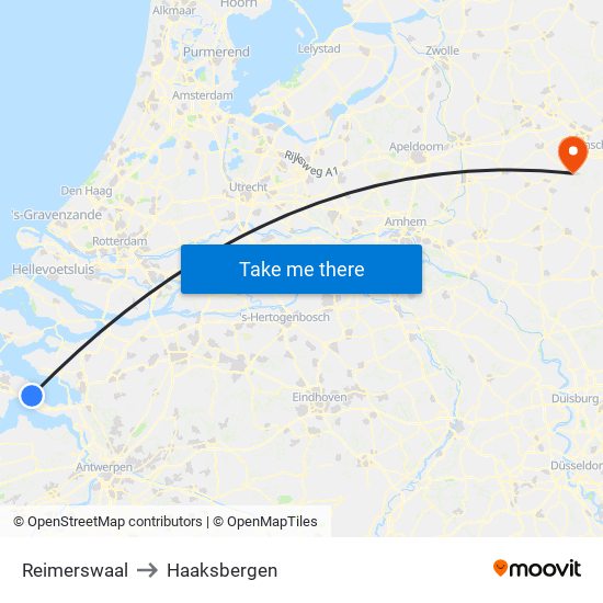 Reimerswaal to Haaksbergen map