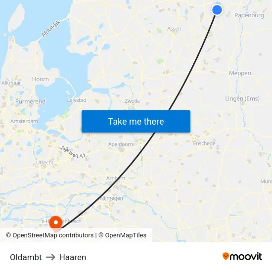 Oldambt to Haaren map