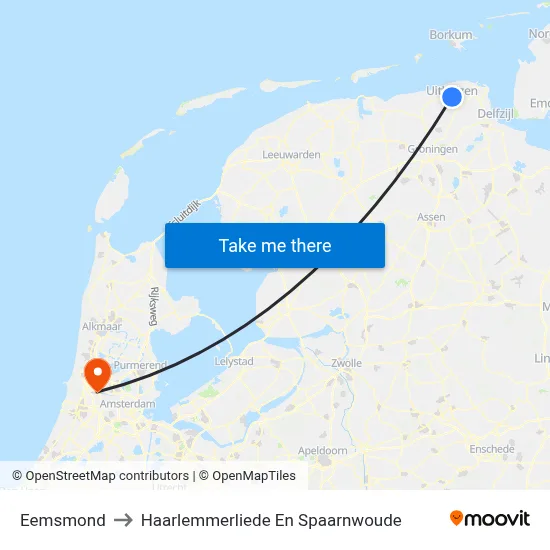 Eemsmond to Haarlemmerliede En Spaarnwoude map
