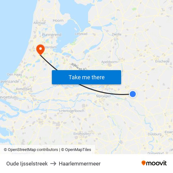 Oude Ijsselstreek to Haarlemmermeer map