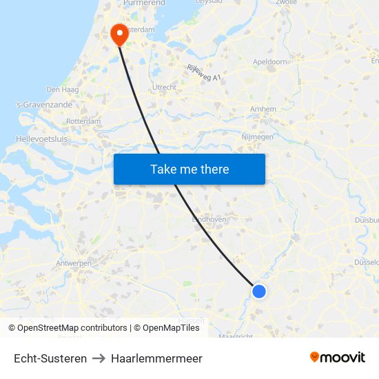 Echt-Susteren to Haarlemmermeer map